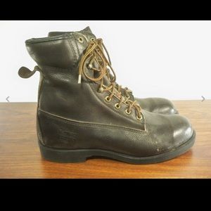 Leigh 1203 Mens Steel Toe Work Motorcycle Biker Chopper Brown Leather Boots 10.5